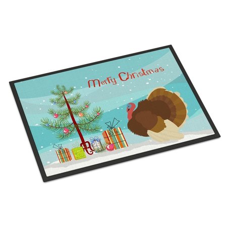 CAROLINES TREASURES French Turkey Dindon Christmas Indoor or Outdoor Mat - 24 x 36 in. BB9357JMAT